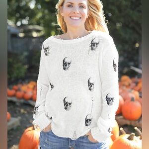 Like New : Wooden Ships 💀 Halloween Sweater